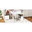 Grand lit mezzanine avec bureau, tablette ouverte et boîte de rangement, couleur blanche - peu encombrant, design, assemblage facile