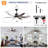 56"  Matte Black Ceiling Fan With LED Light  -2038105096