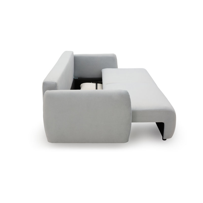 Noah 3 Seater Sofa Bed, Wool-Look Chenille - Grey