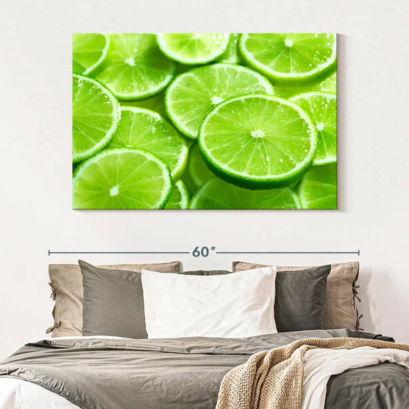 Yarlin Lime Slices, 34" H x 51" W