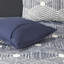 Housse de couette en coton pour grand lit, géométrique, bleu marine et blanc, housse en tissu à séchage rapide, double / grand, 2 taies décoratives assorties-121409414-121409415