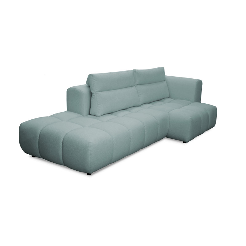 4 Seater Sofa & Chaise, Blue, Left Hand Facing