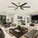 Brillion 72" 6-speed Reversible Ceiling Fan with Dimmable LED Lights and Remote Control