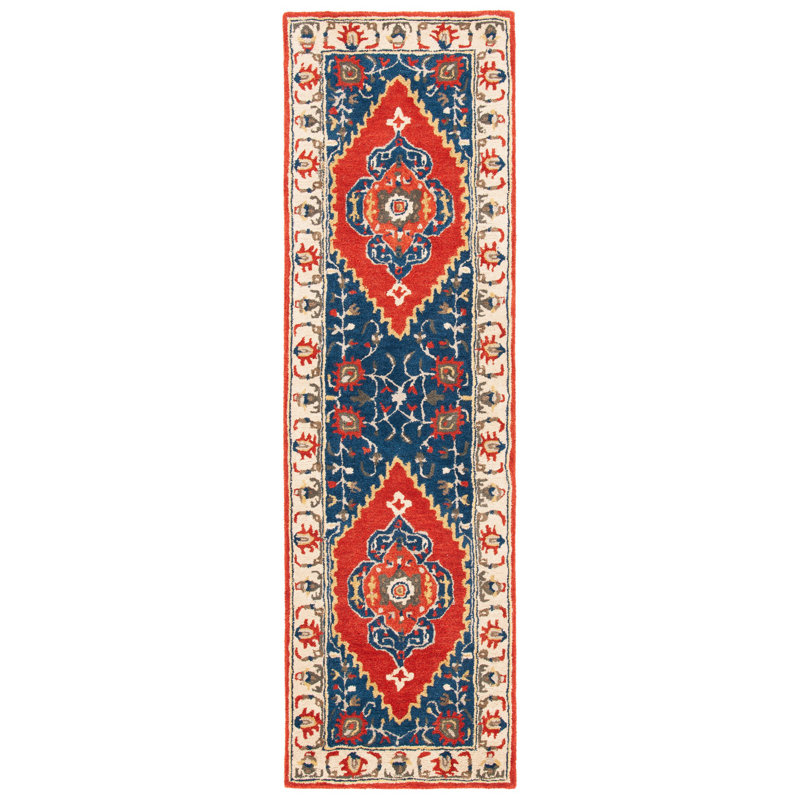 Tapis oriental en laine touffeté à la main Antiquity, Tapis de couloir 2 pi 3 po x 8 pi