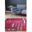 Tapis décoratif rouge à motif tissé patchwork-997474153