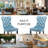 Velvet Upholstered Nailhead Dining Chairs Side Chairs Set of 6-1129055457