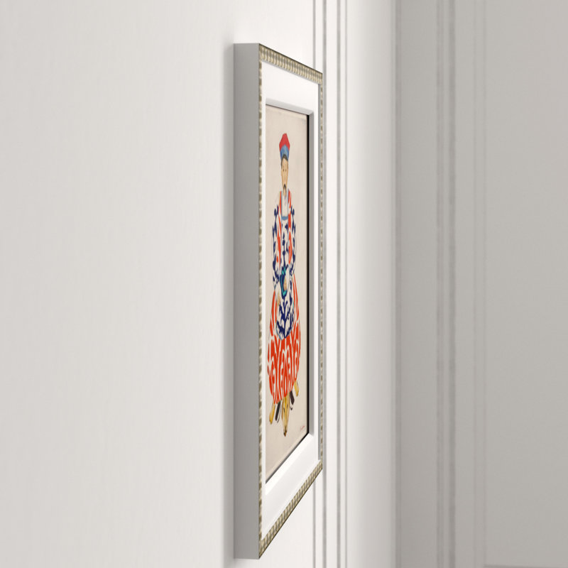 Silk Scroll, Man Framed Acrylic Painting Print by Dana Gibson