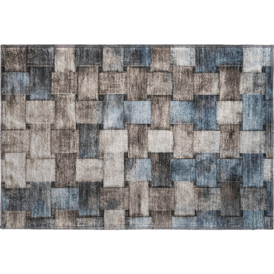 Tapis à rayures lavable à la machine Premium