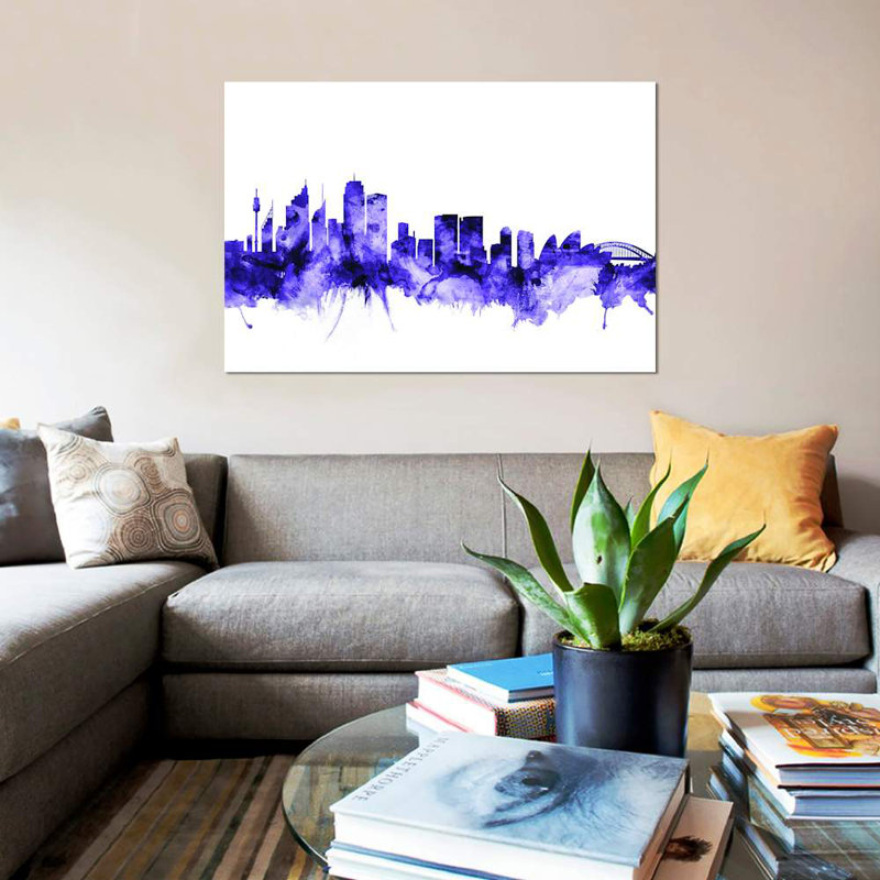 «Sydney, Australie Skyline» par Michael Tompsett, impression sur toile tendue, H 8 po x l 12 po x P 0,75 po, Toile tendue