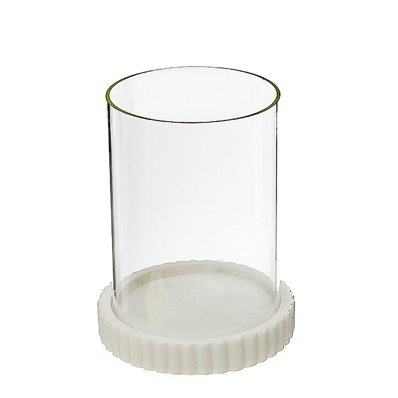 Ih Casadecor 9'' H Marble Tabletop Hurricane, White