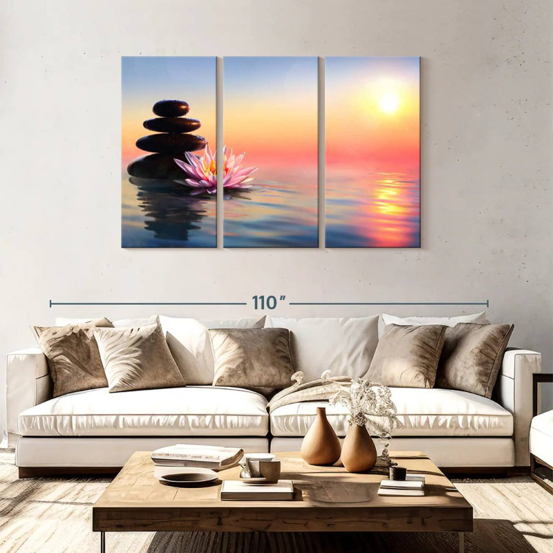 Coucher de soleil zen Kerrick, H 48 po x l 74 po