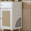Enceinte de litière pour chat élégante en bois avec bloc-notes et rangement, idéale pour la maison et le bureau
