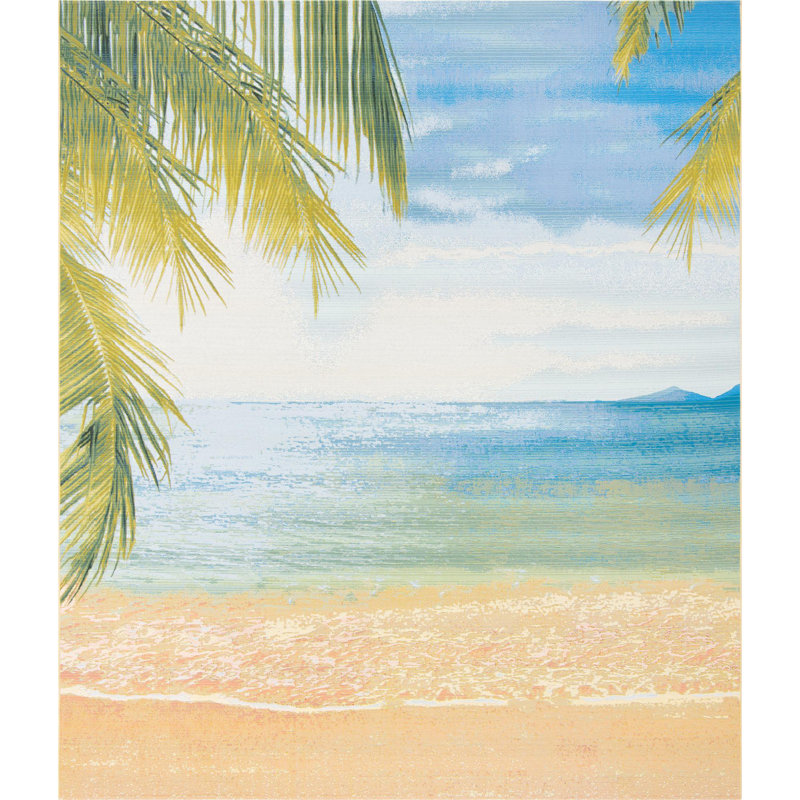 Outdoor Ayton Area Rug Beach Color, Rectangle 10' x 12'