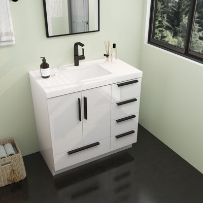 Pickfair 36" Free Standing Vanity With Acrylic Sink