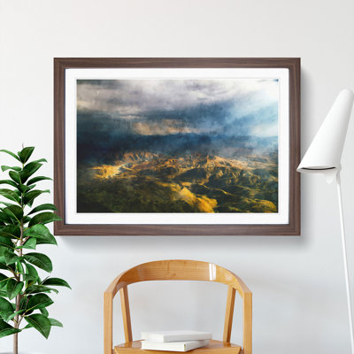 Sunlight over Lalibela in Ethiopia - Framed Print