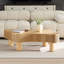 Table basse cylindrique en bois de forme artisanale 42,52 pouces