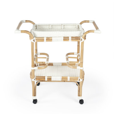 Selena & Rattan Bar Cart