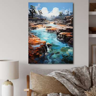 Shinde Geyser Erupting Azure Patchwork I