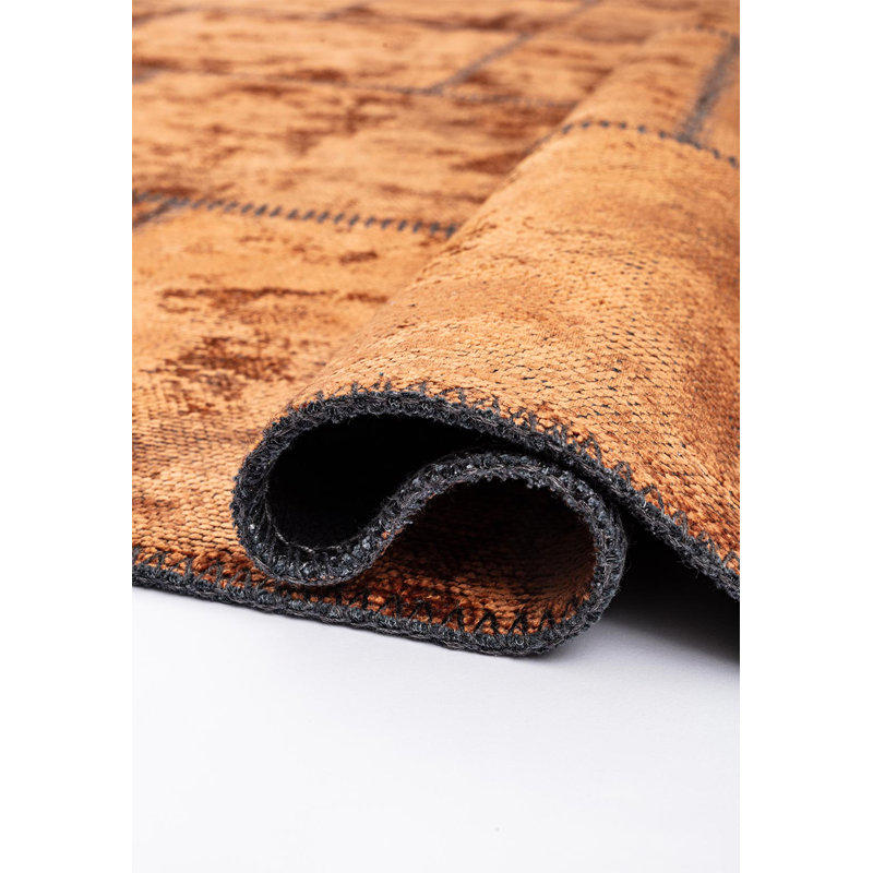 Rapture Patchwork Area Rug in Orange, Rectangle 7'10" x 9'10"