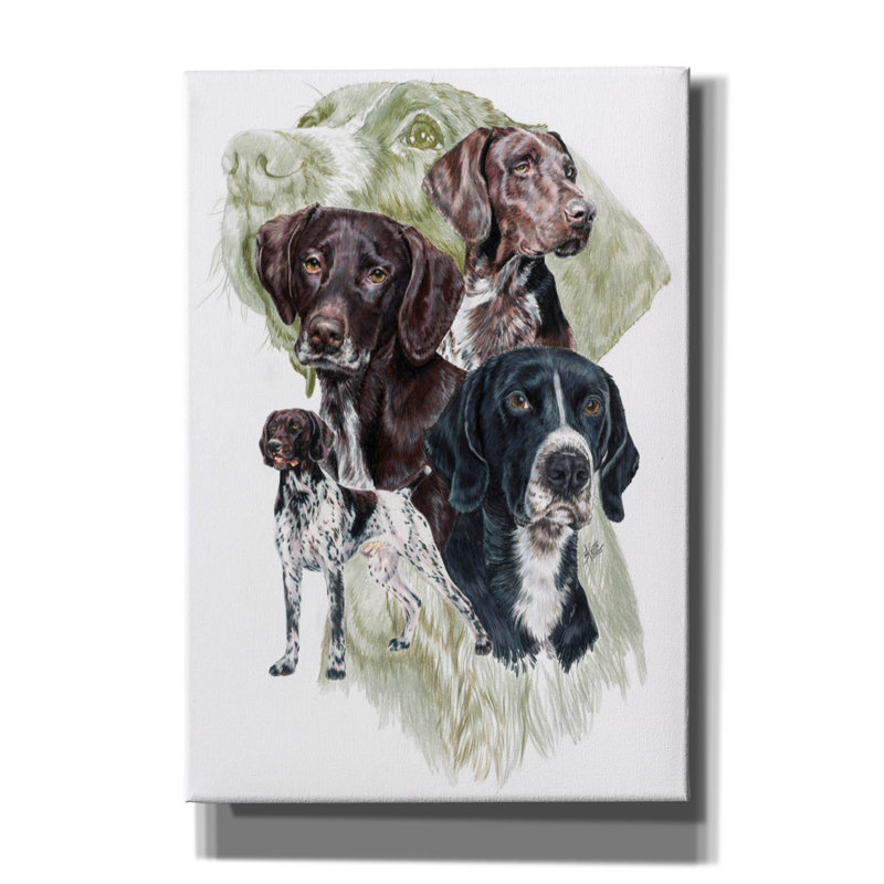 «German Short Haired Pointer» par Barbara Keith, H 26 po x l 18 po x P 0,75 po