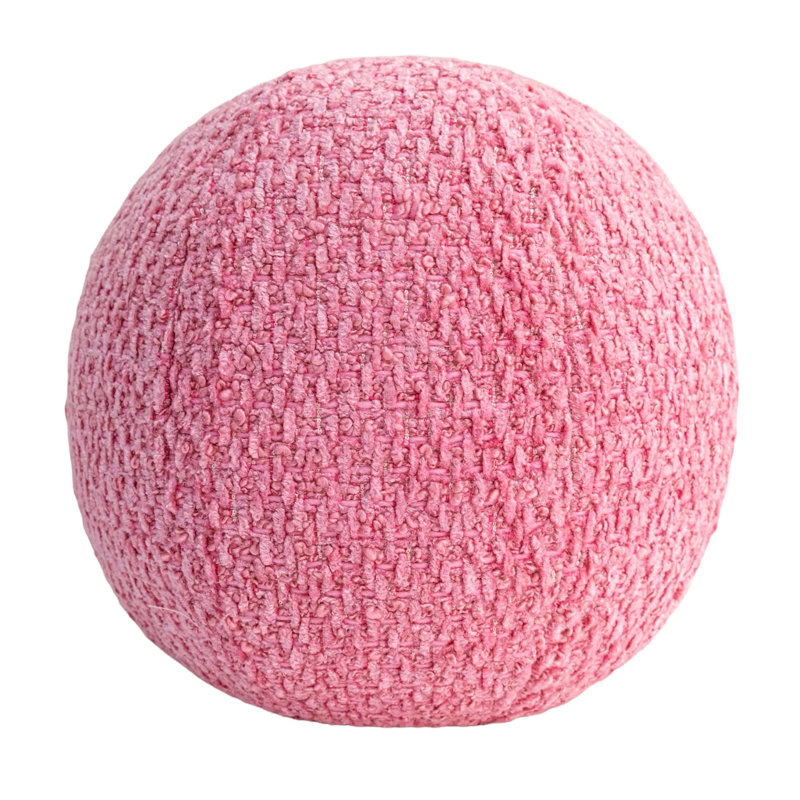 Coussin décoratif rond, Rose
