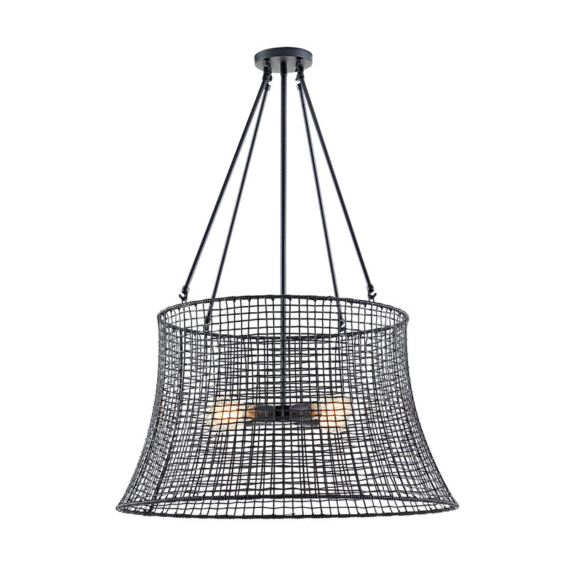 Lustre d'extérieur 4 lumières Ciara Esmeray, Noir mat