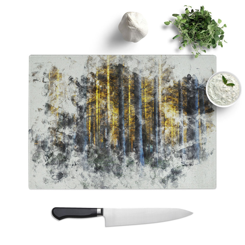 Sunlight Forest Vol.4 Watercolour Chopping Board, 20cm W x 28.5cm L