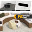 Starry Fire Pit 28 po. Table de foyer au propane hexagonale Terrazzo avec housse de protection en PVC et pierres de lave, foyer au gaz 40 000 BTU