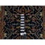 Tapis de couloir bleu Heris