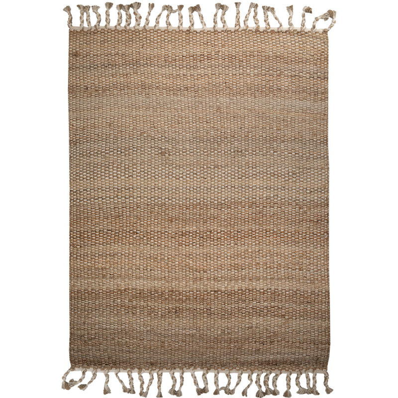 Tapis brun noué à la main de conception unique, Rectangle 9 pi 10 po x 13 pi 1 po