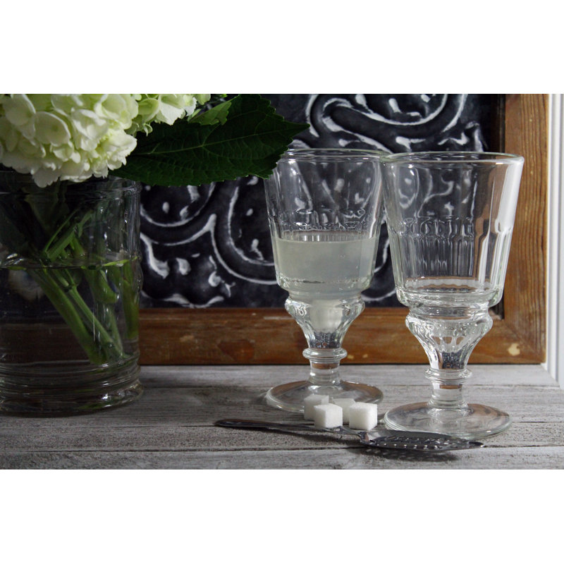 Clear Ribbed Glass 10.5oz Cocktail Goblet Set of 6
