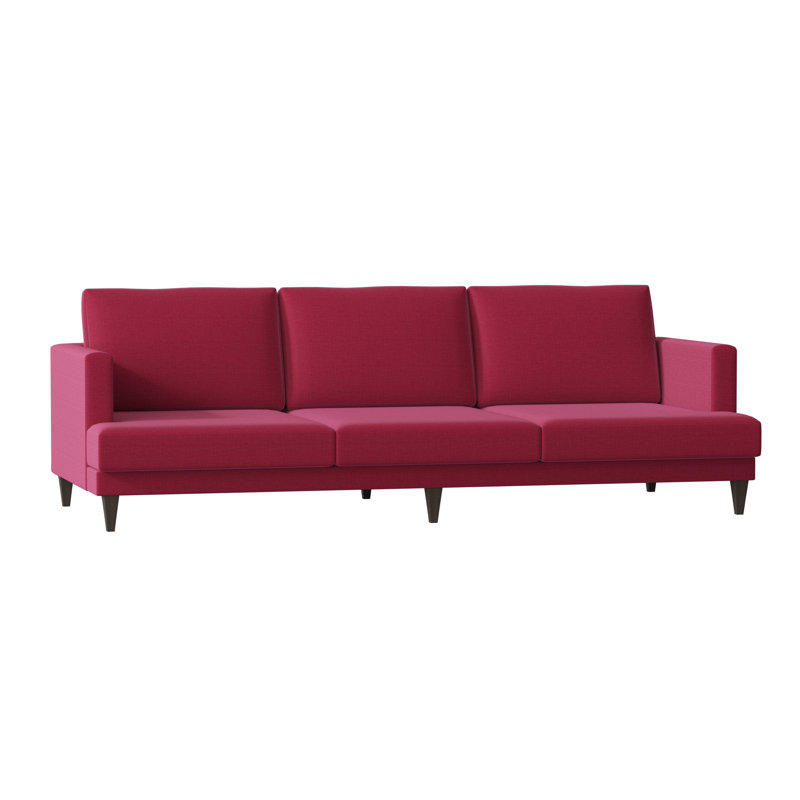 Canapé Carol, Fuchsia Tess, Brun acajou