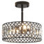 Plafonnier semi-encastré en cristal 3 lumières