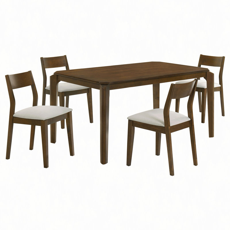 Ensemble de salle à manger 5 pièces Warren, Ensemble de cinq pièces : table, quatre chaises