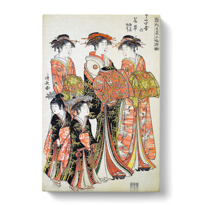 The Courtesans by Torii Kiyonaga - Wrapped Canvas