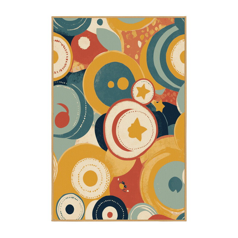 Retro Beam Rug, Rectangle 5' x 8'