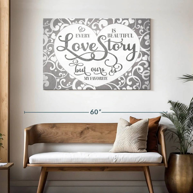 Tergel, histoire d'amour, typographie, H 30 po x l 45 po