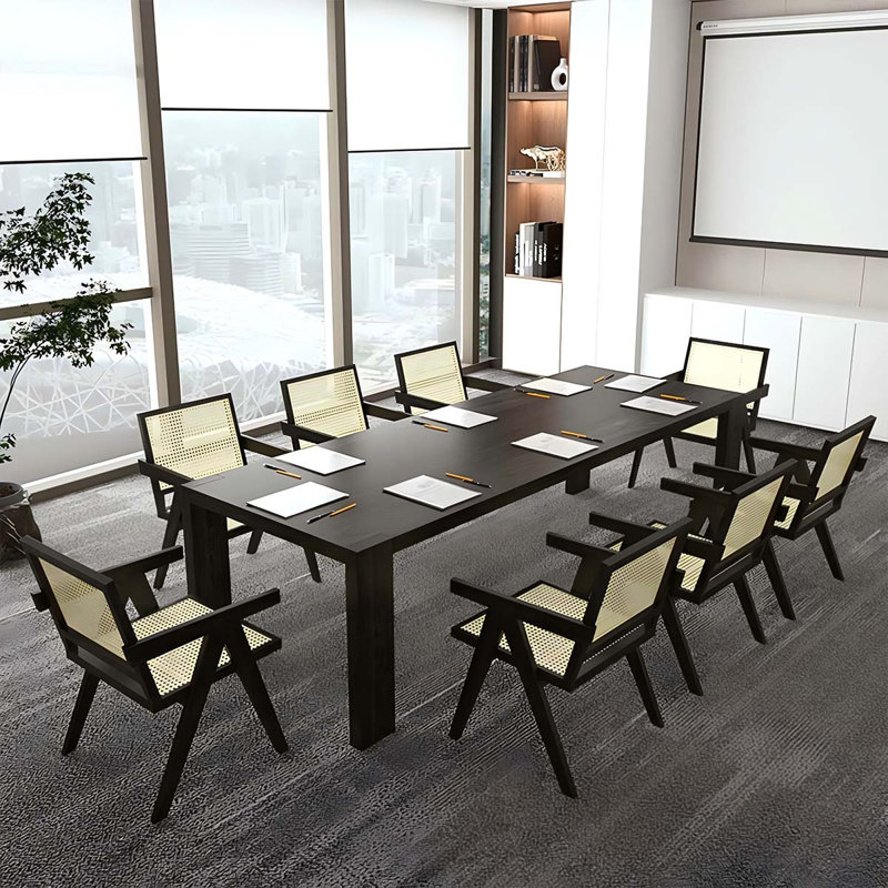 Table de conférence rectangulaire simple 110,24 "Luxury, H 29,53 po x l 110,24 po x P 35,43 po