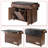 Modern Classic Storage Kitchen Island with 2 Drawers, 2 Cabinets, Racks and a Concealed Trash Can-1861120592