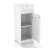 1-Drawer Free-standing Bathroom Cabinet, White 12.6x11.8x34.3in