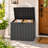 30 Gallon Water Resistant Durable Resin Lockable Deck Box(Black)-122292821
