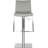 Lettia Swivel Upholstered Faux Leather Adjustable Height Counter Stool with Stainless Steel Frame-2071381949
