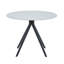 Aspen Sintered Stone Round Table with 4 Straight Stitch Upholstered Fabric Chairs - Modern Dining Set-1515852071