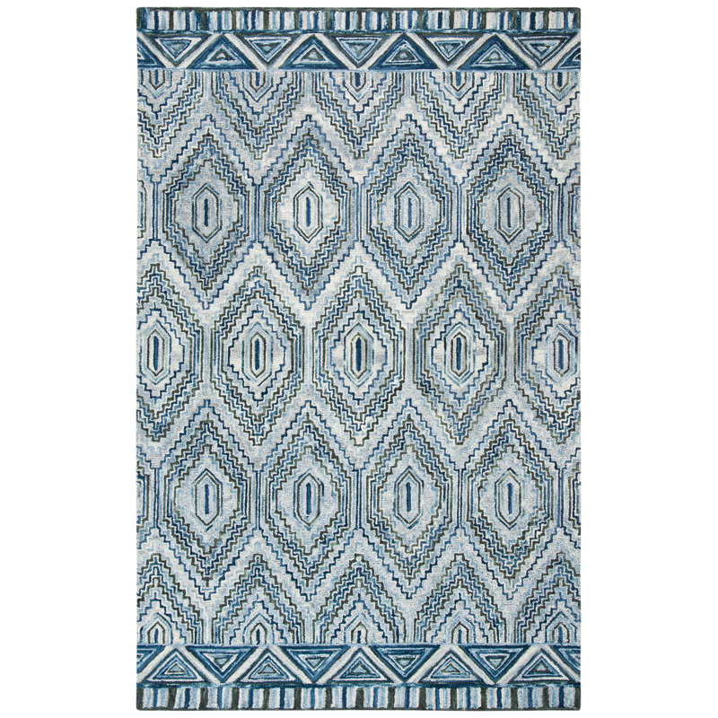 Deyoung Hand Tufted Wool Geometric Rug, Rectangle 3' x 5'