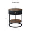 Table d'appoint ronde avec tiroir de rangement et tablette ouverte-1633750864-1672731850