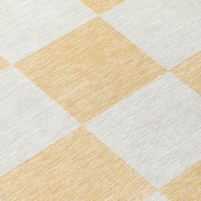 Tapis géométrique intérieur / extérieur lavable en machine ACN2345, Rectangle 5 pi x 7 pi 6 po