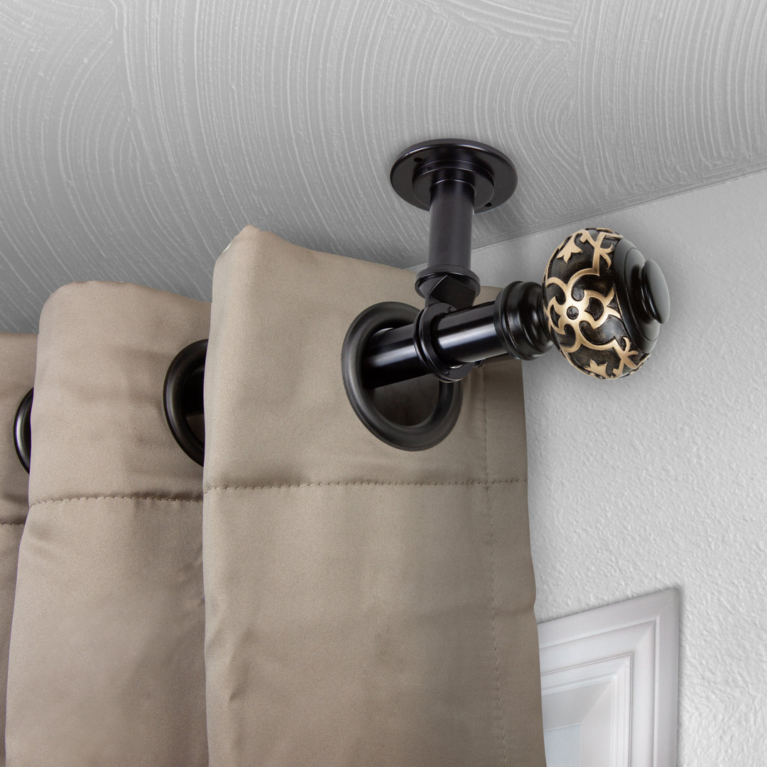 Talley Adjustable Single Curtain Rod Fleur De Lis Living 
