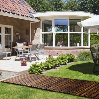 8ft Outdoor Patio Path Wooden Walkways