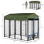 Grand chenil pour chiens recouvert pour l'extérieur-112214394-112214390
