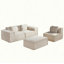 Convertible Corduroy Sectional Couch With Ottoman & Pillows, Modular L Shaped Sleeper Sofa, Boneless Cloud Couch For Living Room Furniture-923113557